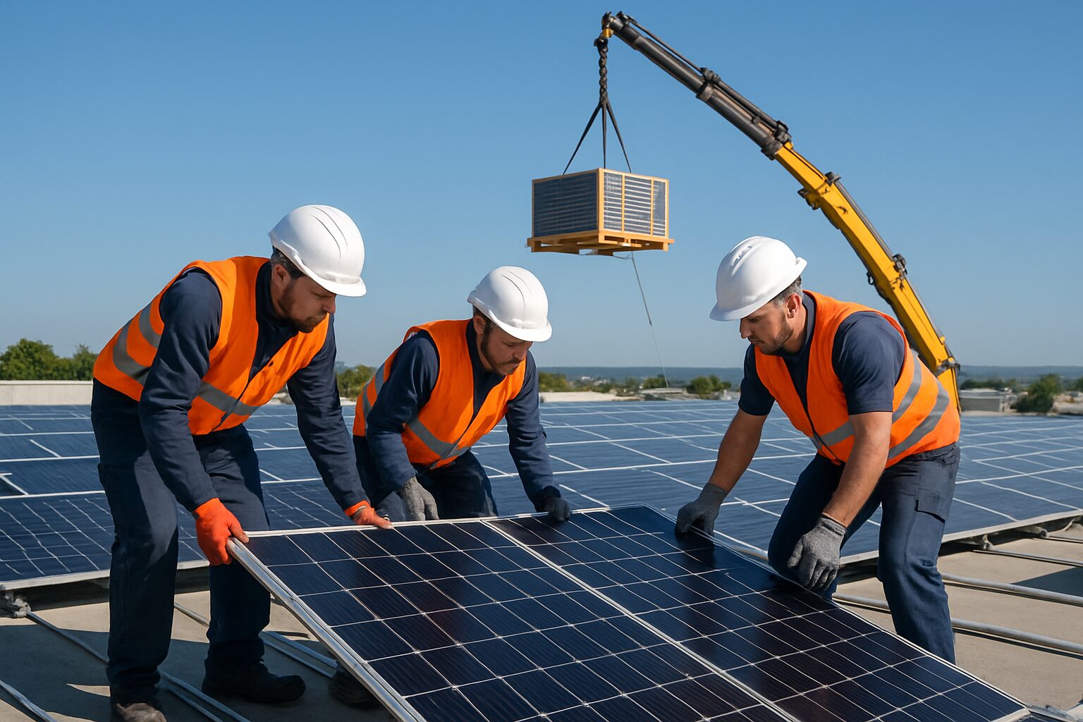 Installation de panneaux solaires