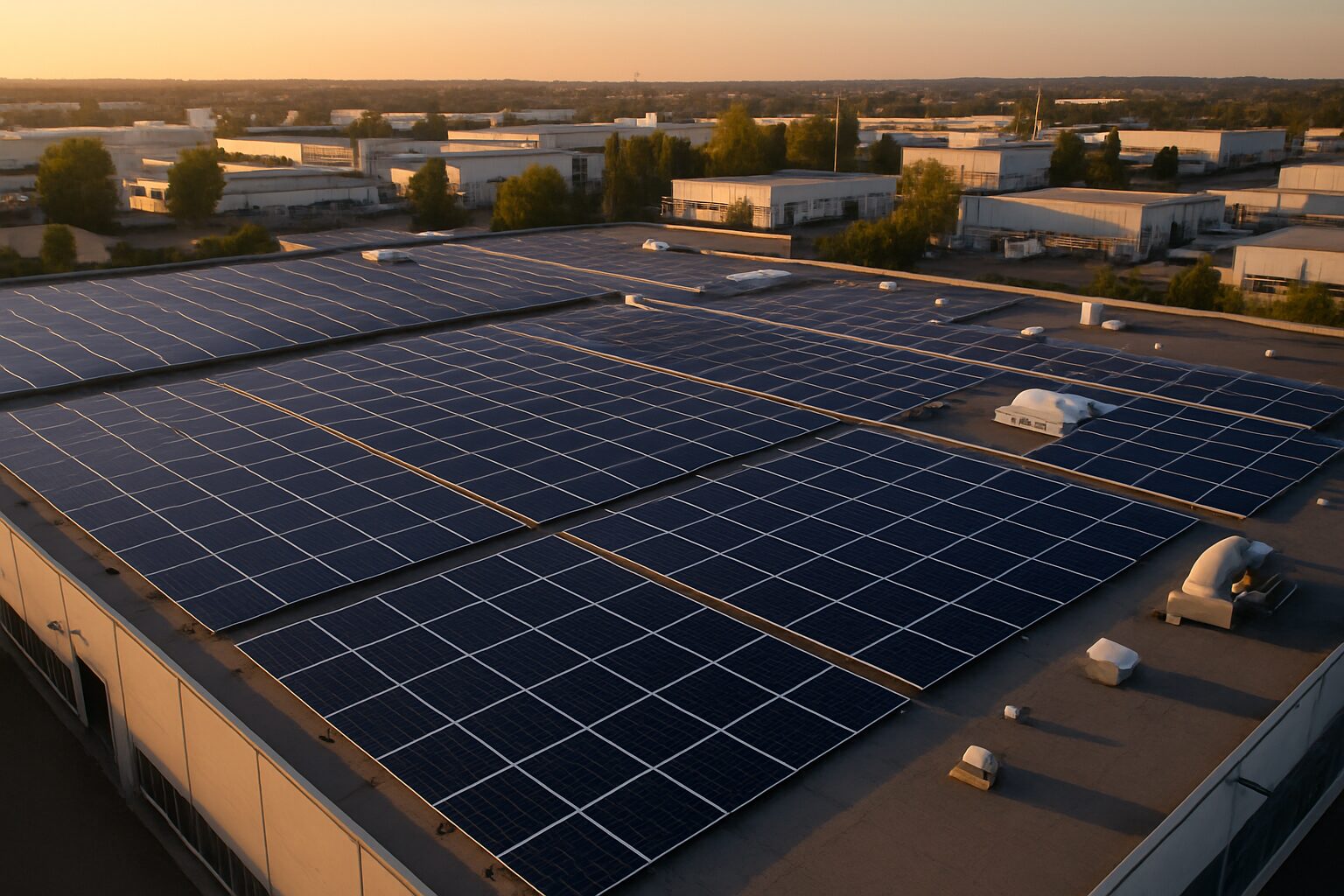 Toiture photovoltaïque industrielle